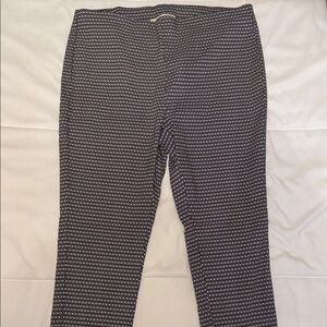 Michael Kors Black and White Diamond Pattern Pants